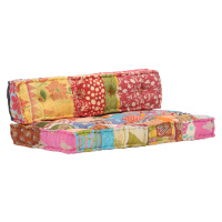 vidaXL Pouf patchwork textil