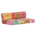 vidaXL Pouf patchwork textil