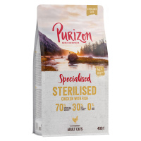 Purizon bezobilné granule, 2 x 400 g - 10 % sleva - Sterilised kuře & ryba - bezobilné