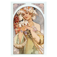 Obrazová reprodukce The Flower, Alfons Mucha, 26.7 × 40 cm