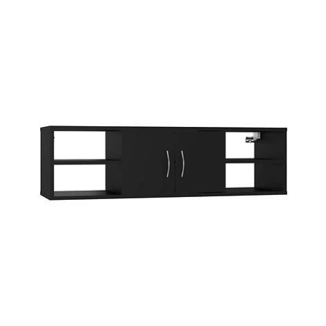 Shumee nástěnná černá 102×30×29 cm dřevotříska, 806257