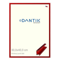 DANTIK rámeček 30 × 40, ALU profil 7269 Červený Trumalin broušený plexi čiré