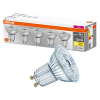 5PAK LED žárovka LED GU10 2,3W = 35W 230lm 2700K Teplá 36° OSRAM  Base