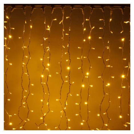 decoLED LED světelná záclona - 1x1,5m, teple bílá, 150 diod