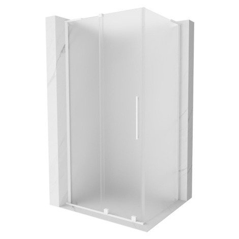 MEXEN/S Velar L sprchový kout, posuvné dveře 100 x 90, dekor, bílá 871-100-090-33-20