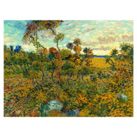 Obrazová reprodukce Sunset at Montmajour (Vintage Landscape) - Vincent van Gogh, (40 x 30 cm)