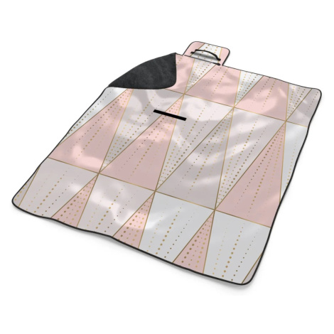 Plážová deka Růžovošedé jehlany: 200x140 cm