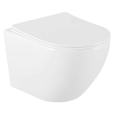 MEXEN/S Lena Závěsná WC mísa včetně sedátka s slow-slim, duroplast, bílá 30220400