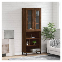 vidaXL Skříň highboard hnědý dub 69,5 x 34 x 180 cm kompozitní dřevo