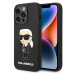 Karl Lagerfeld Liquid Silicone Ikonik NFT kryt iPhone 15 Pro Max černý