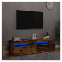 vidaXL TV stolky s LED 2 ks old wood kompozitní dřevo