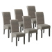 tectake 403495 6 jídelní židle ergonomické, masivní dřevo