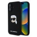 Karl Lagerfeld Liquid Silicone Karl Head MagSafe Zadní Kryt pro iPhone 16 Black