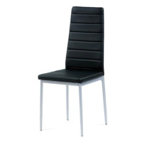 Nejlevnější nábytek - Jídelní židle Tyson, koženka černá / šedý lak