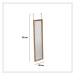 Závěsné bambusové zrcadlo na dvěře DOOR 30x110 cm
