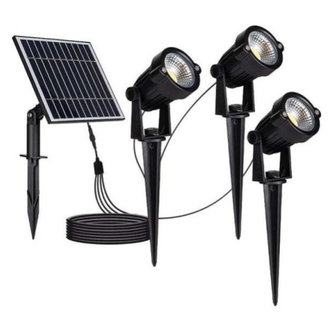SADA 3x LED Venkovní solární lampa 3xLED/1,2W/3,7V IP65 3000K 4000 mAh 20489