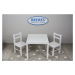 DREWEX dětský stůl a dvě židličky bílá