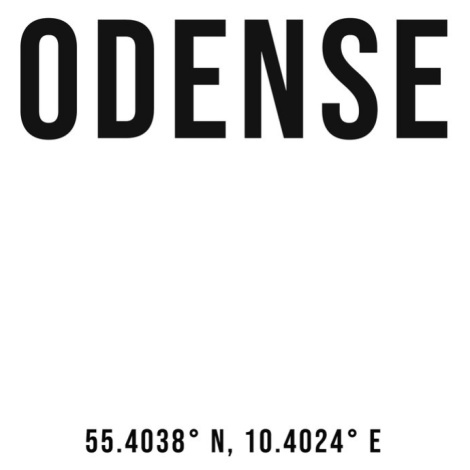 Ilustrace Odense simple coordinates, Finlay & Noa, (30 x 40 cm)