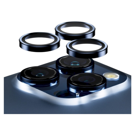 PanzerGlass HoOps ochranné kroužky Apple iPhone 15 Pro/15 Pro Max - modrý hliník