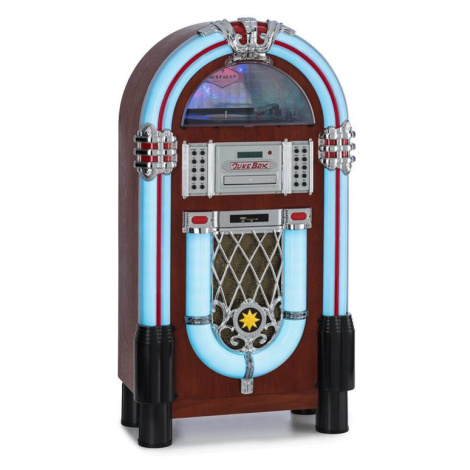Auna Graceland DAB, jukebox, BT, CD, vinyl, DAB+/FM, USB, SD, AUX vstup, LED světlo