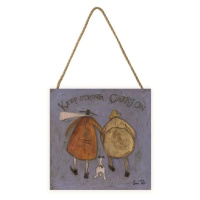 Dřevěný obraz Sam Toft - Keep Strong Carry On, 20 × 20 cm