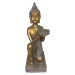 Zlatý svícen na čajovou svíčku Buddha - 19*17*44 cm