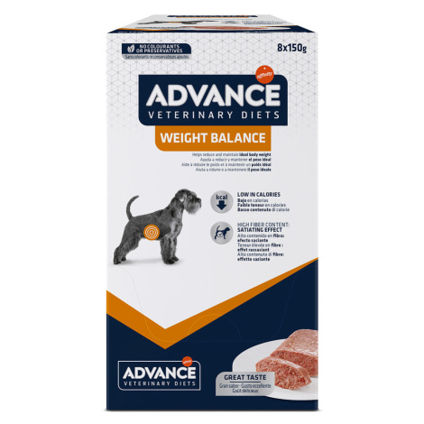 Advance Veterinary Diets, 8 x 150 g / 11 x 100 g - 6 + 2 / 9 + 2 zdarma - Dog Weight Balance 8 x Affinity Advance Veterinary Diets