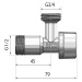 ARCO pračkový ventil L-85 1/2"x3/4", anticalc, chrom