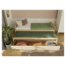 Benlemi Jednolůžková postel SIMPLY 90x200 3v1 s přistýlkou a úložným šuplíkem Zvolte barvu: Šalv