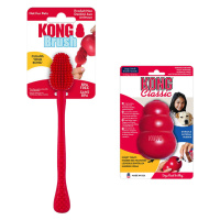 KONG Classic + KONG čisticí kartáč - výhodná sada - KONG Classic L (10 cm) + čisticí kartáč S–XX