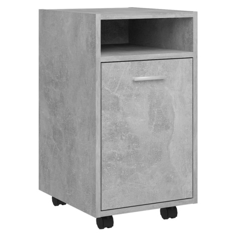 vidaXL Odkládací skříňka na kolečkách šedá 33 x 38 x 60 cm kompozit