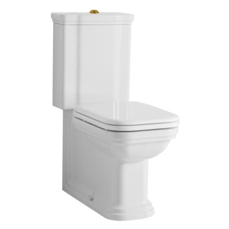 KERASAN WALDORF WC kombi, spodní/zadní odpad, bílá-bronz WCSET18-WALDORF