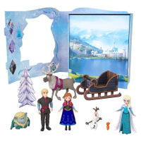 Mattel Frozen pohádkový příběh malé panenky Anna a Elsa s kamarády HLX04