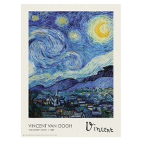 Plakát, Obraz - Starry Night, Vincent van Gogh, 45 × 60 cm