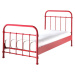 Červená kovová dětská postel Vipack New York, 90 x 200 cm