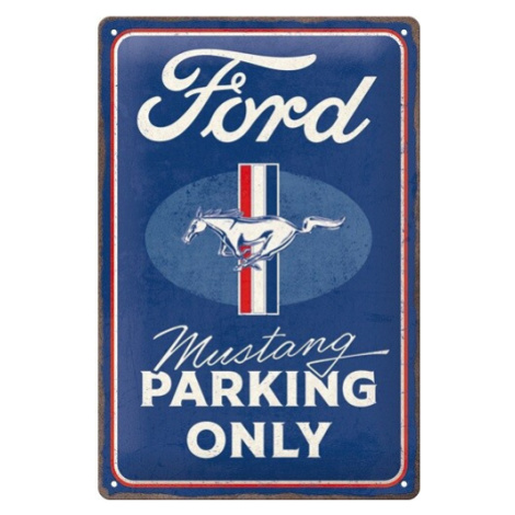 Plechová cedule Ford - Mustang - Parking Only, 20 × 30 cm POSTERSHOP