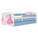 Dětská postel Babydreams+SZ+M modrá 80x180 Princezna 2