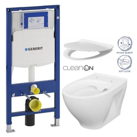 GEBERIT Duofix bez tlačítka + WC CERSANIT CLEANON MODUO + SEDÁTKO 111.300.00.5 MO1