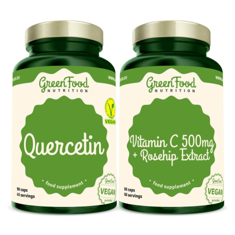 GreenFood Nutrition Quercetin + Vitamin C 500 mg dvojbalení 90+60 kapslí