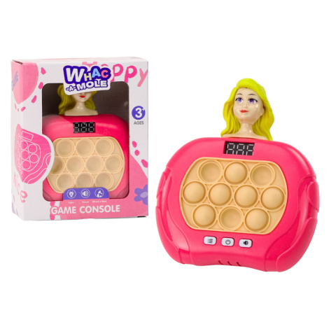 mamido Hra Pop-It Wac-A-Mole Panenka Světla Zvuky Růžová Smyslová