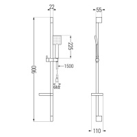 MEXEN/S DS45 posuvný sprchový set, chrom 785454583-00