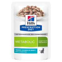 Hill's Prescription Diet, 36 x 85g - 24 + 12 zdarma - Metabolic s mořskými rybami