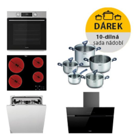 Akční set spotřebičů Whirlpool trouba OMK58CU1SX + sklokeramická deska AKT8090NE + komínový odsa