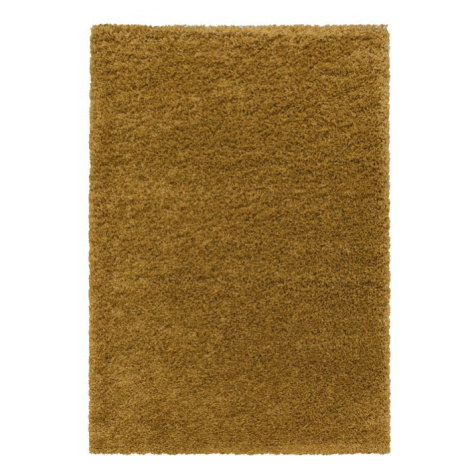 Kusový koberec Sydney shaggy 3000 gold Kruh Ø 120 cm Vopi