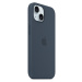 Apple silikonový kryt s MagSafe na iPhone 15 bouřkově modrý