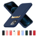 Silikonové pouzdro s kapsou na Samsung Galaxy S22 PLUS 5G Navy blue