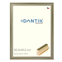 DANTIK rámeček 30 × 40, OPERA Colori zelený plexi čiré