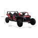 HračkyZaDobréKačky Elektrická bugina ATV RACING UTV2000, 4x150W červená