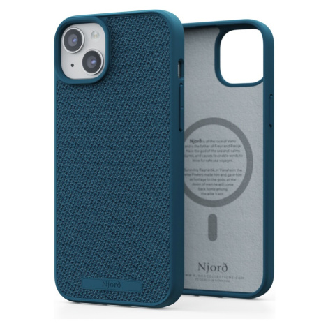 NJORD Fabric MagSafe kryt iPhone 15 Plus tmavě modrý