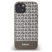 DKNY PU Leather Repeat Pattern Bottom Stripe MagSafe kryt iPhone 15 hnědý